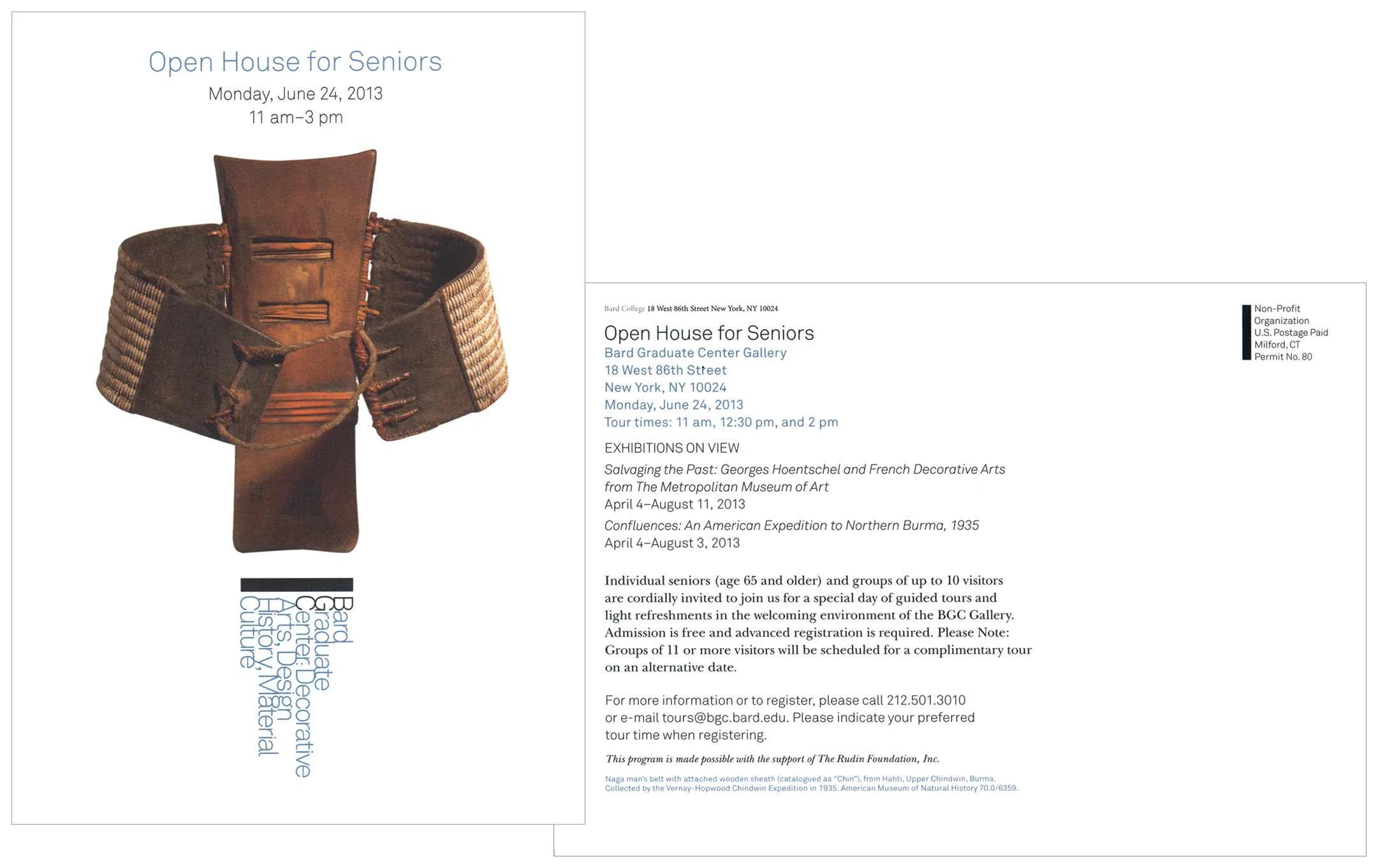 POSTCARD FOR AN OUTREACH EVENT
