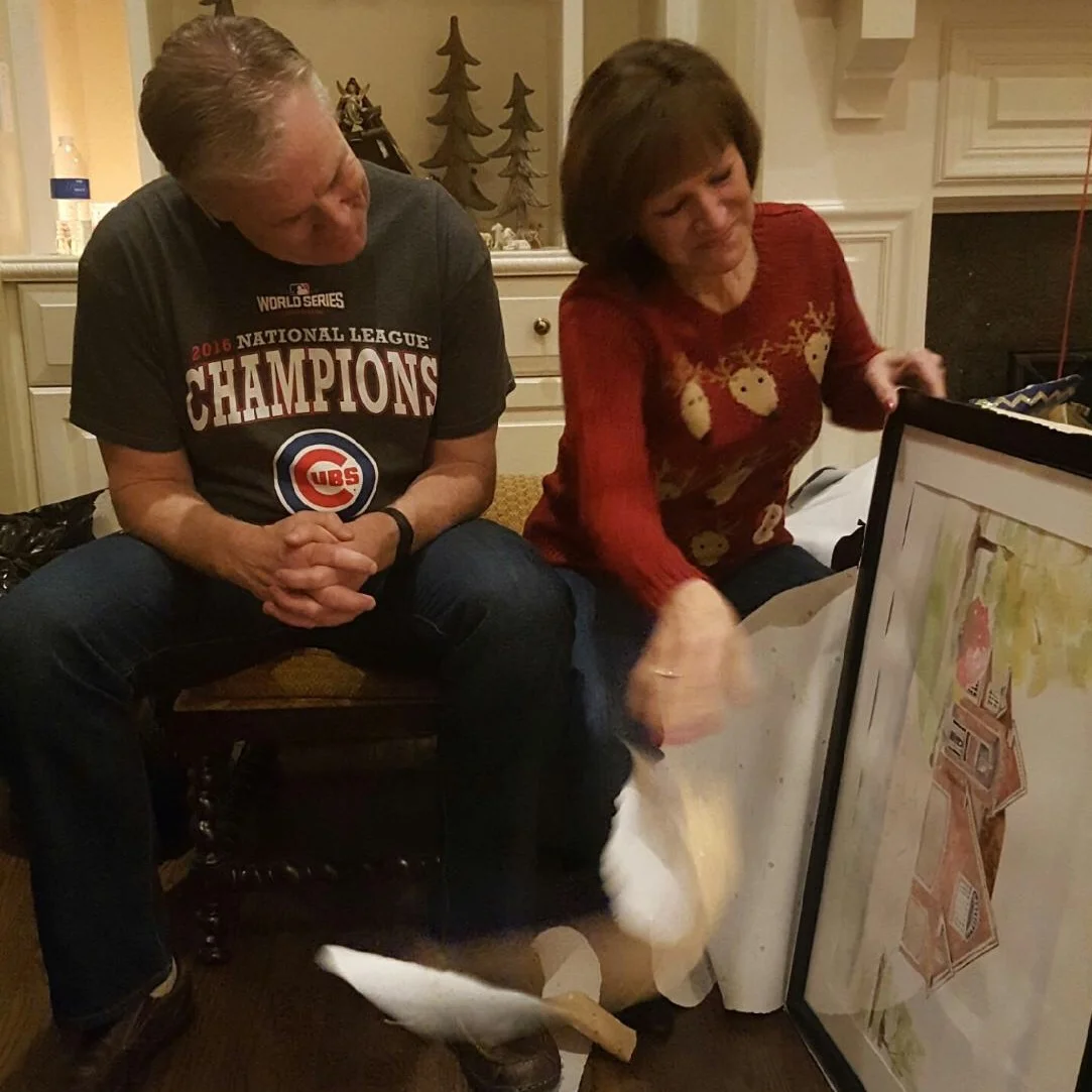 “You can’t tell but she started crying shortly after :) Thanks again, I can’t tell you how great you did and how much it meant to my parents!”