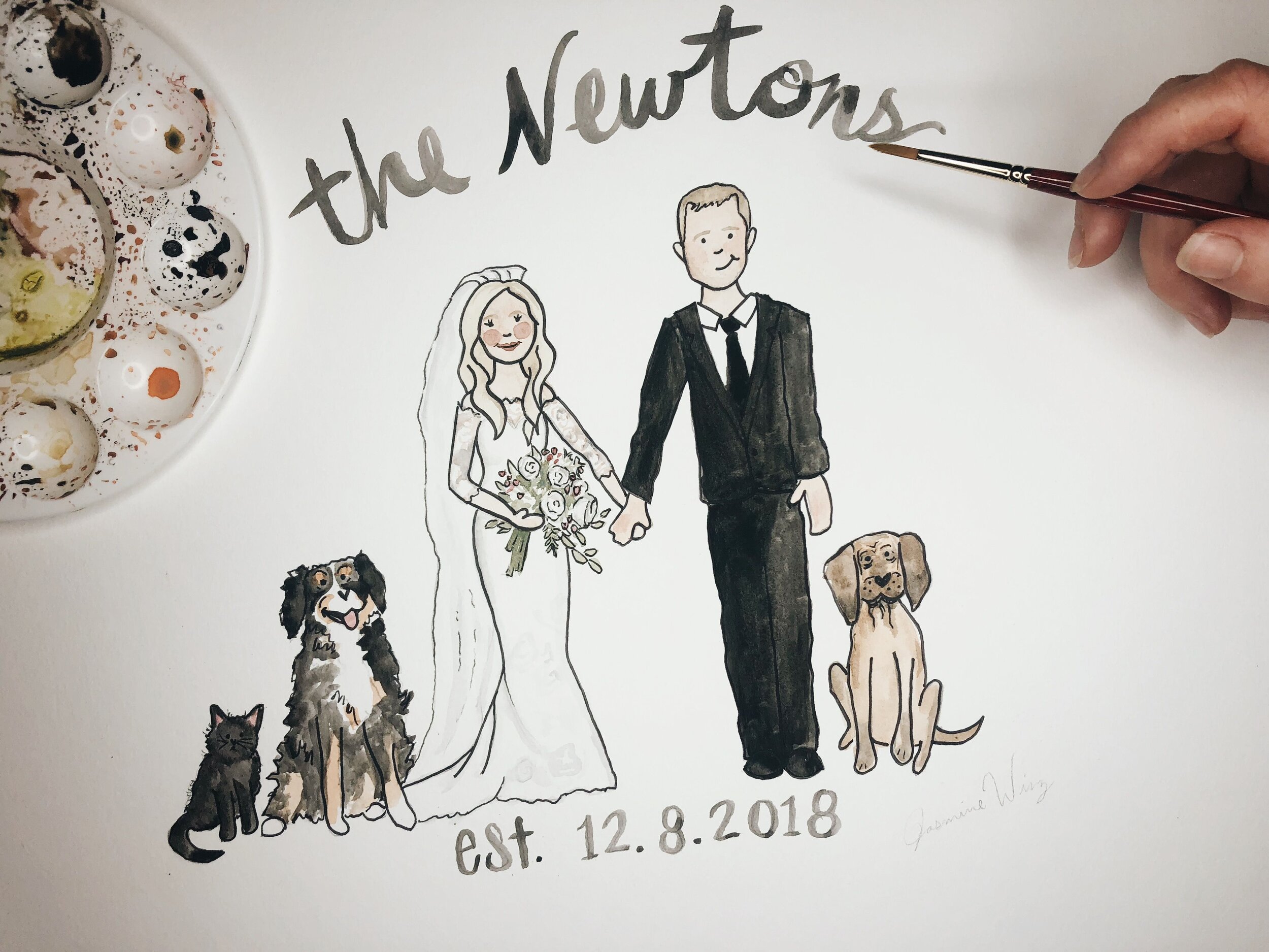 CUSTOM COUPLE ILLUSTRATION ROUND UP