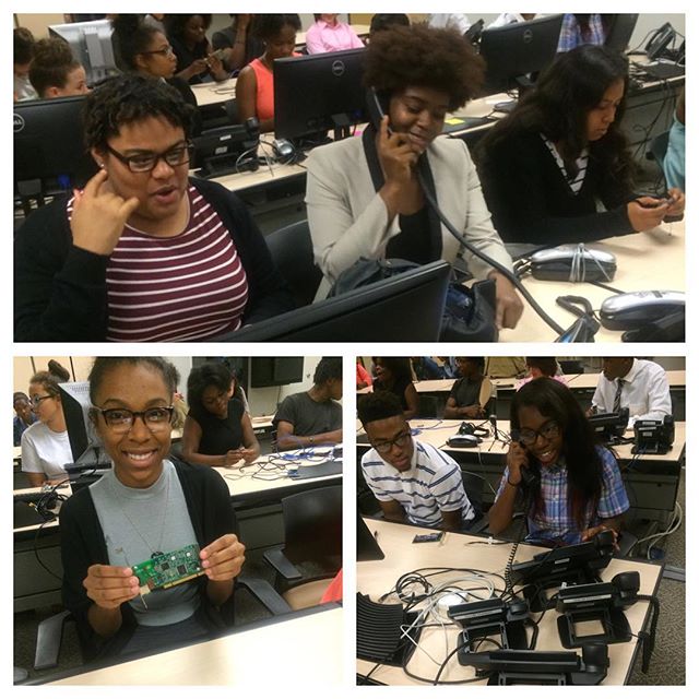 Our scholars are learning about the innovative electrical and software engineering done at Digium, Inc., where they build phones and phone systems #2016stemsummerinstitute #STEM