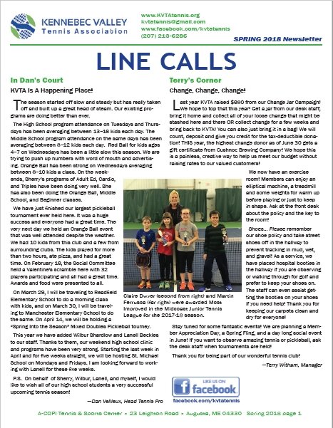Line Calls Spring 2018