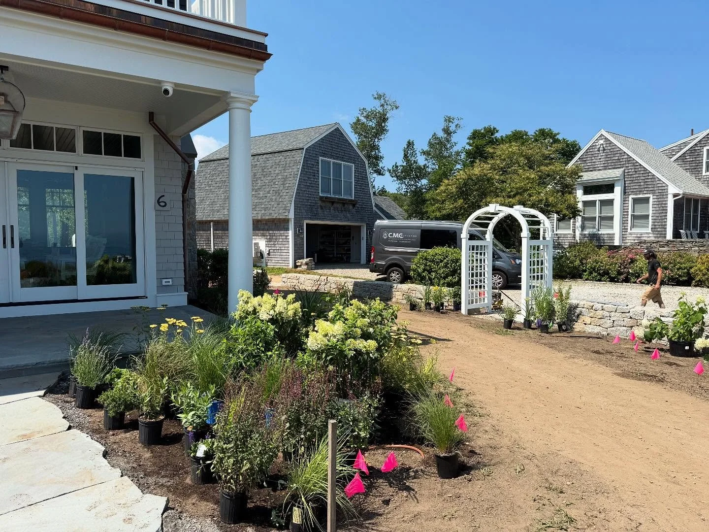 The site is coming alive with @cape_landscapes and @richardsonassociates_me #biddefordpool #fortunesrocks #sticksandatones #maine