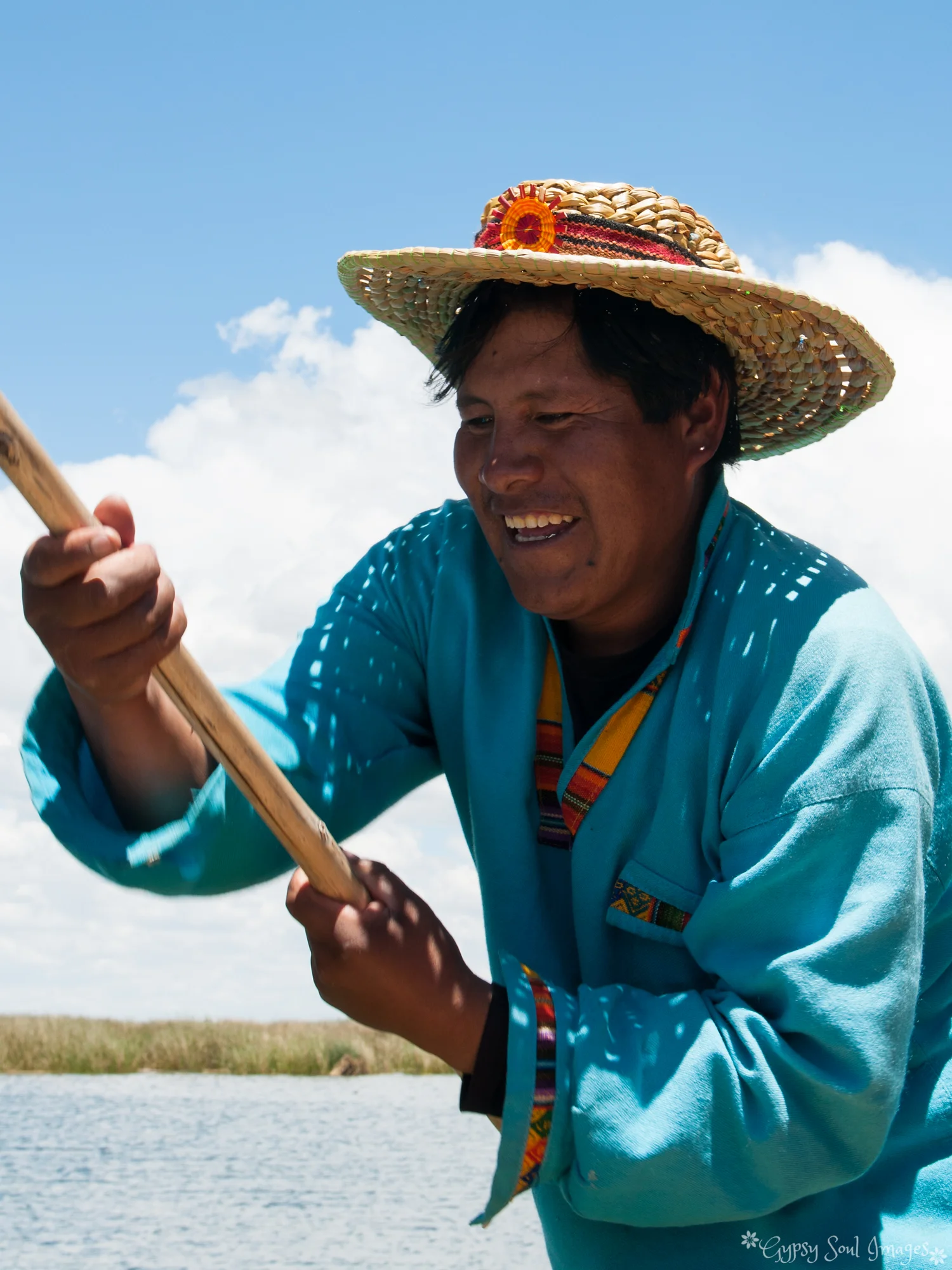 Uros Father - Lake Titicaca, Peru