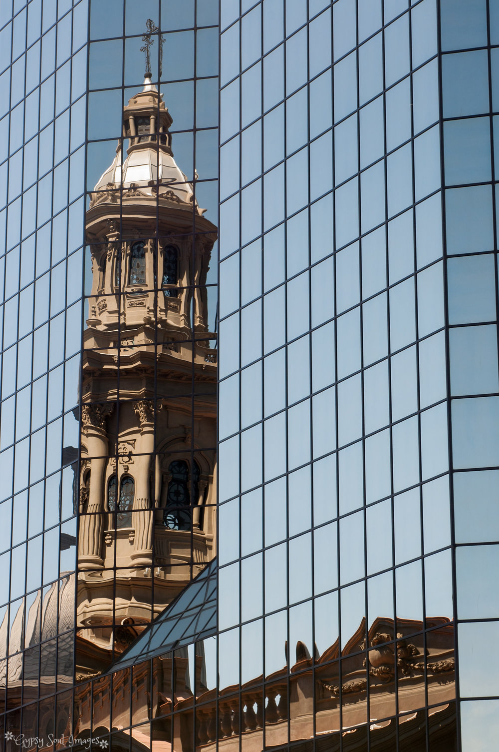 Reflections of Old in New - Santiago, Chile