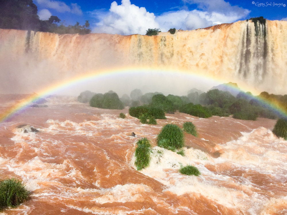Rainbow over Iguazu Falls, Brazil