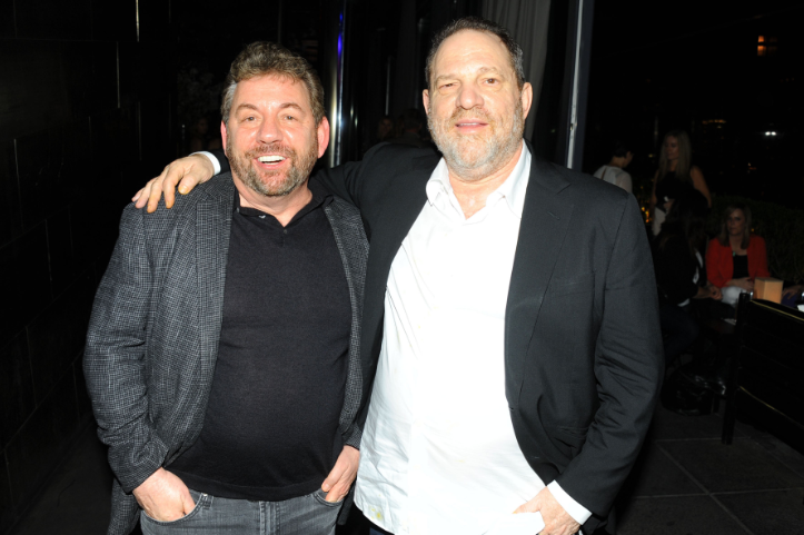 James Dolan and Harvey Weinstein at the official private after party for Meadowland at PHD in NYC hosted by Bombay Sapphire Gin