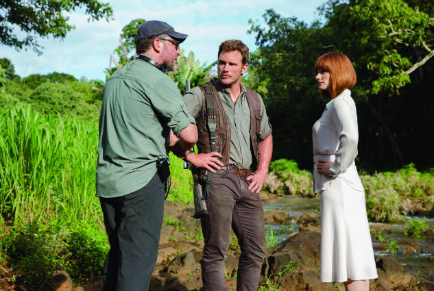  Still of Bryce Dallas Howard, Chris Pratt and Colin Trevorrow in Jurassic World (2015) 