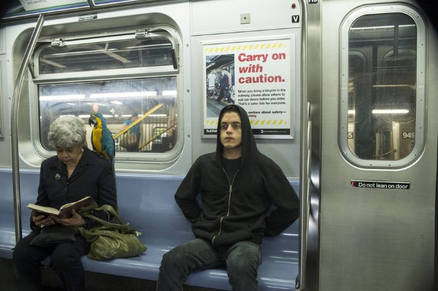   Still of Rami Malek and Robert Keiley in Mr. Robot (2015)  