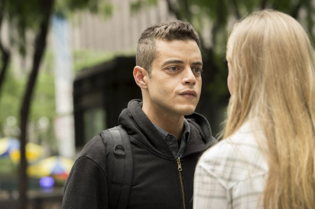   Still of Rami Malek and Robert Keiley in Mr. Robot (2015)  