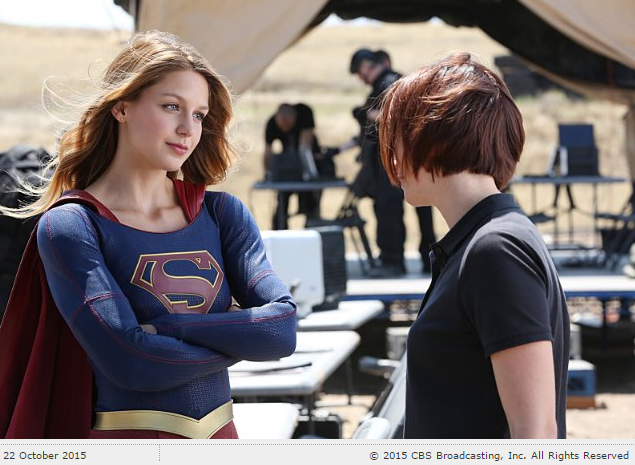  Still of Chyler Leigh and Melissa Benoist in Supergirl (2015) 