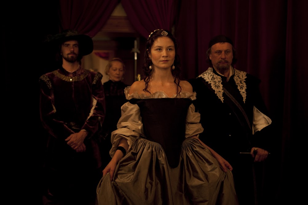  Lucas Bryant (left) Malin Buska (center) and Michael Nyqvist (right) in THE GIRL KING - Photo courtesy of Wolfe 