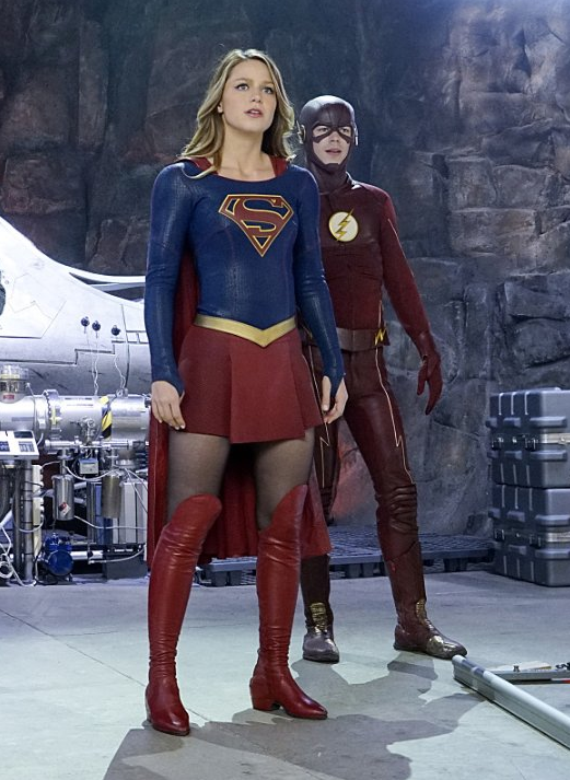  Still of Melissa Benoist and Grant Gustin in &nbsp;Supergirl 