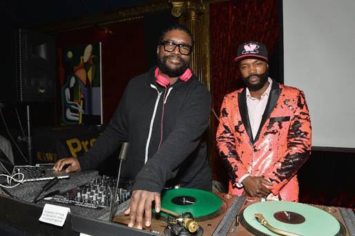 Lawrence Page with Ahmir 'Questlove' Thompson