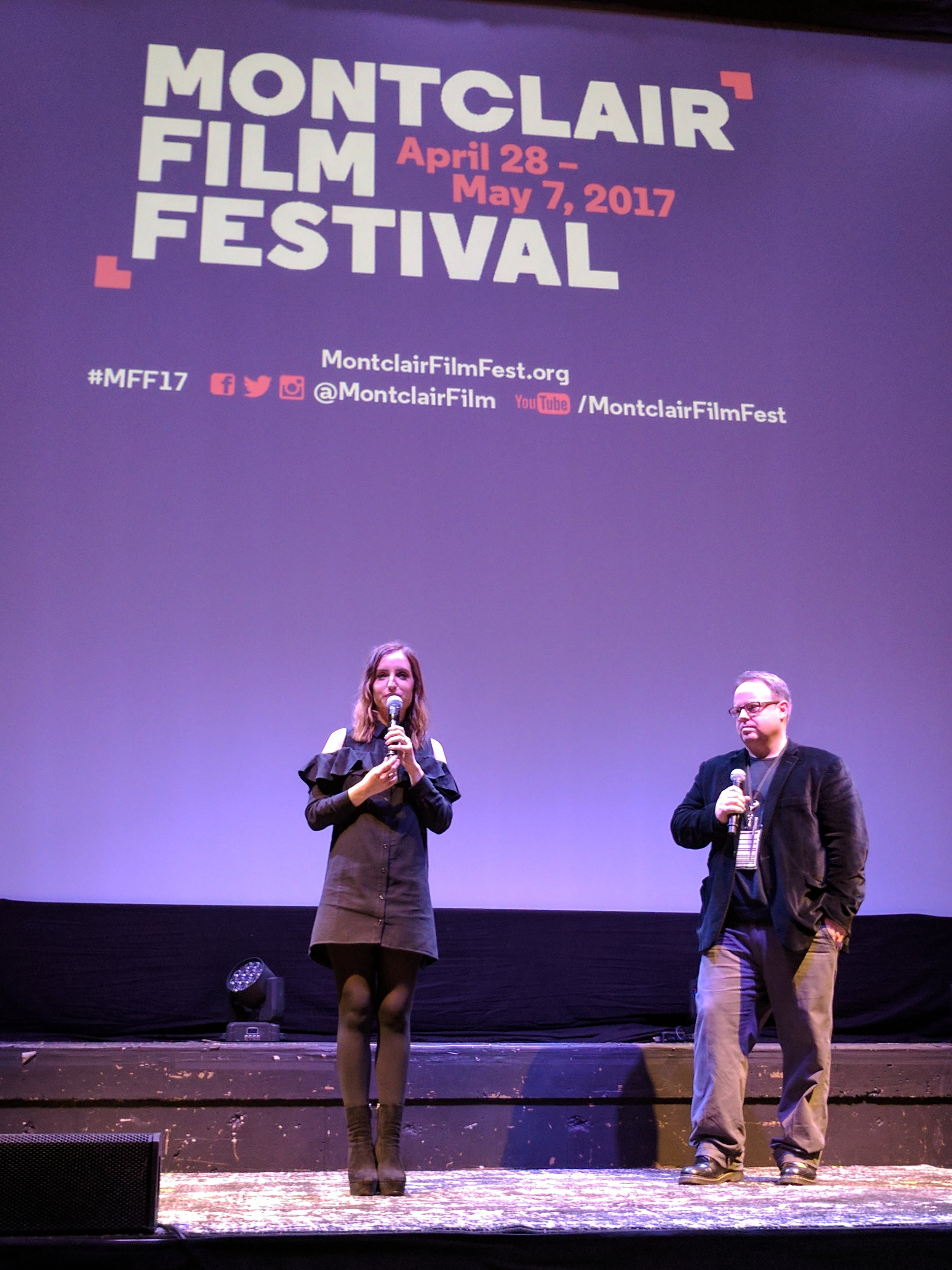 Zoe Lister-Jones, with festival Executive Director Tom Hall