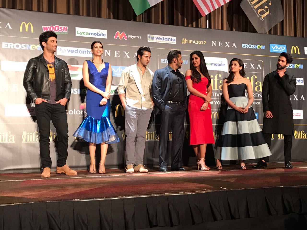 Sushant Singh Rajput, Kriti Sanon, Varun Dhawan, Salman Khan, Katrina Kaif, Alia Bhatt, Shahid Kapoor at the IIFA New York Press Conference (3).jpeg