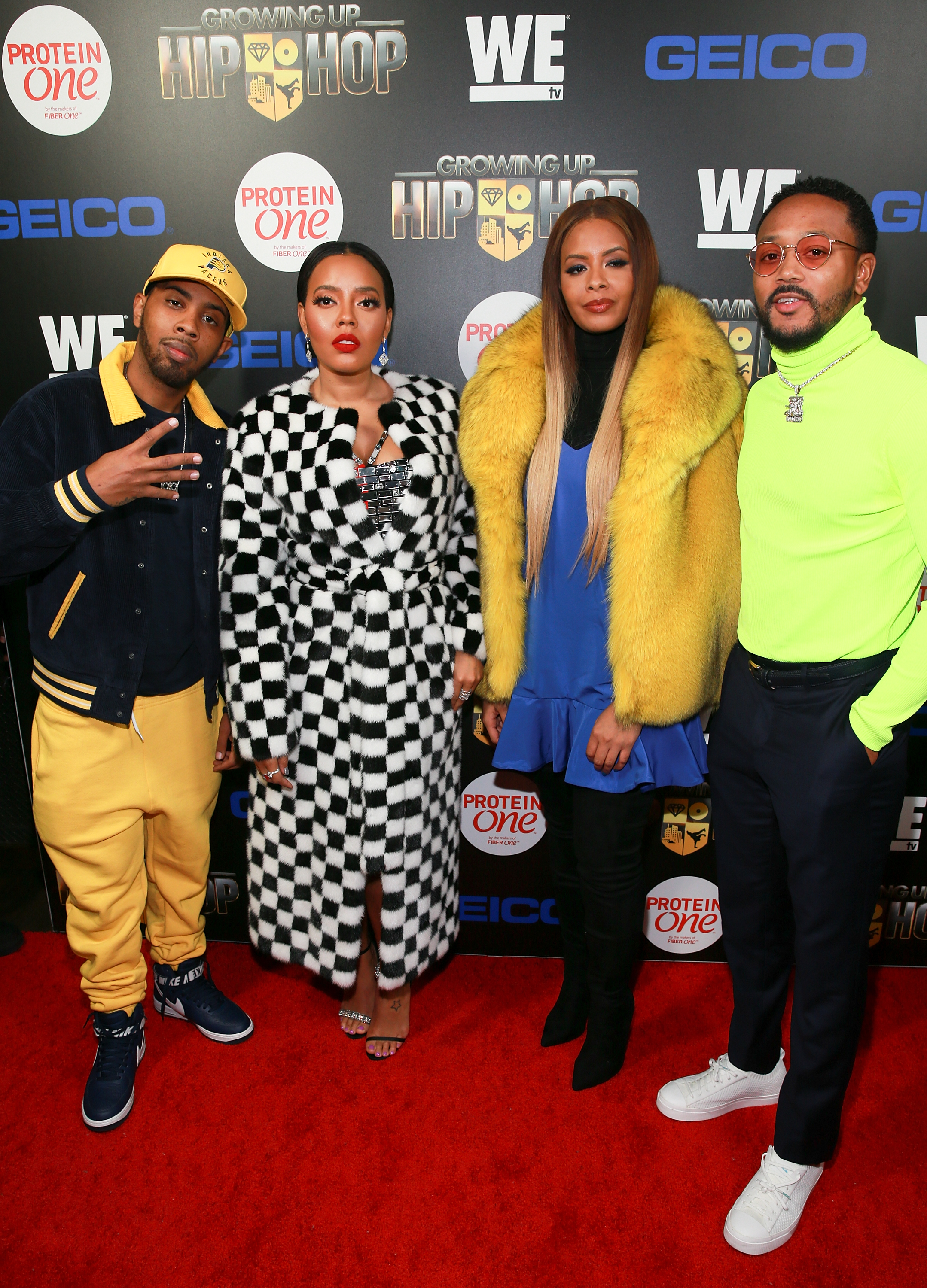  (L - R) “Growing up Hip Hop” cast members Jojo&nbsp;Simmons, Angela&nbsp;Simmons, Vanessa&nbsp;Simmons, and Romeo Miller attend the season 4 launch party on December 4, 2018 at Avenue in New York City. (Photo by Bennett Raglin/Getty Images for WE tv