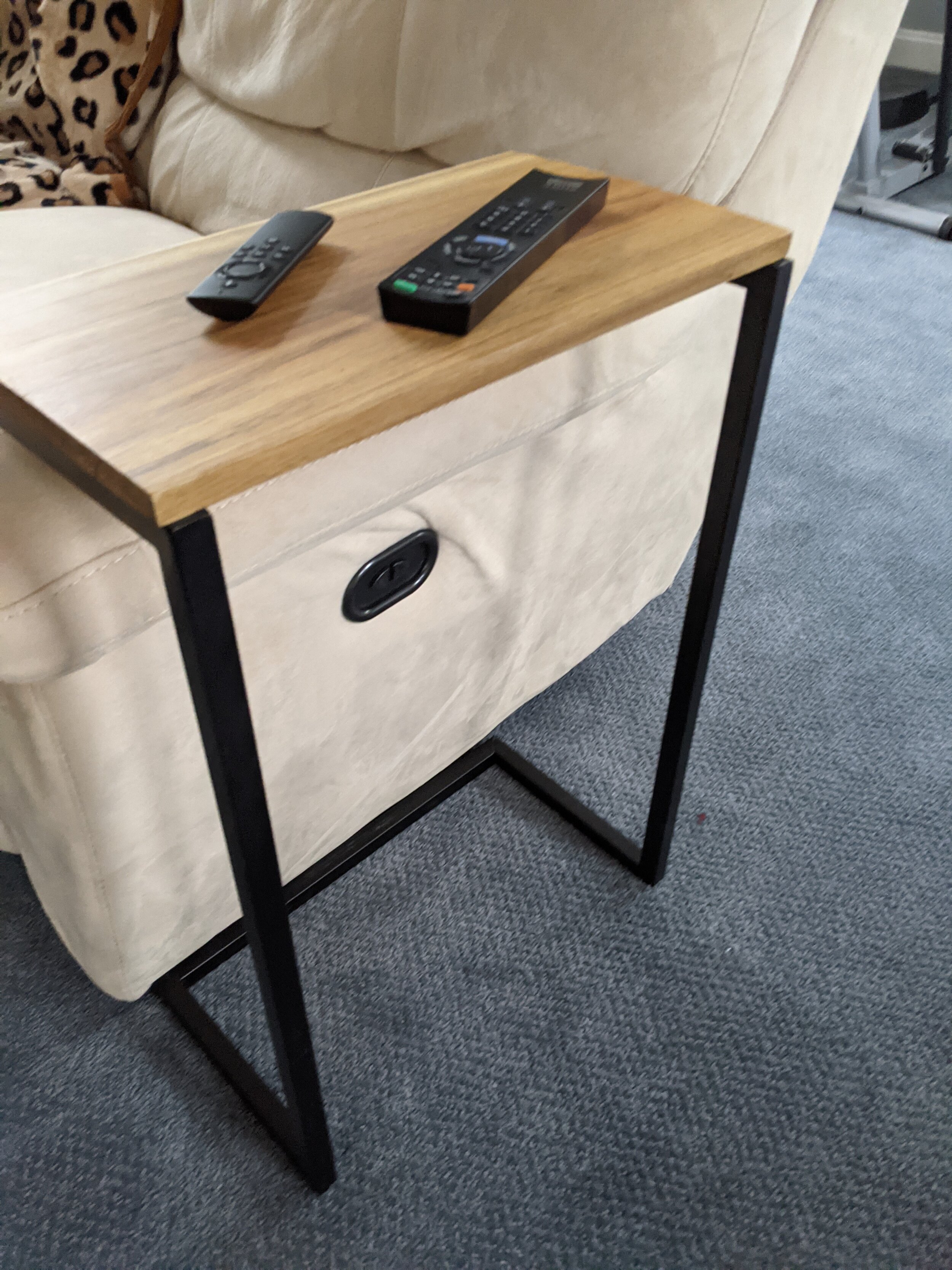 Wooden C Side Table Acacia Wood End Table