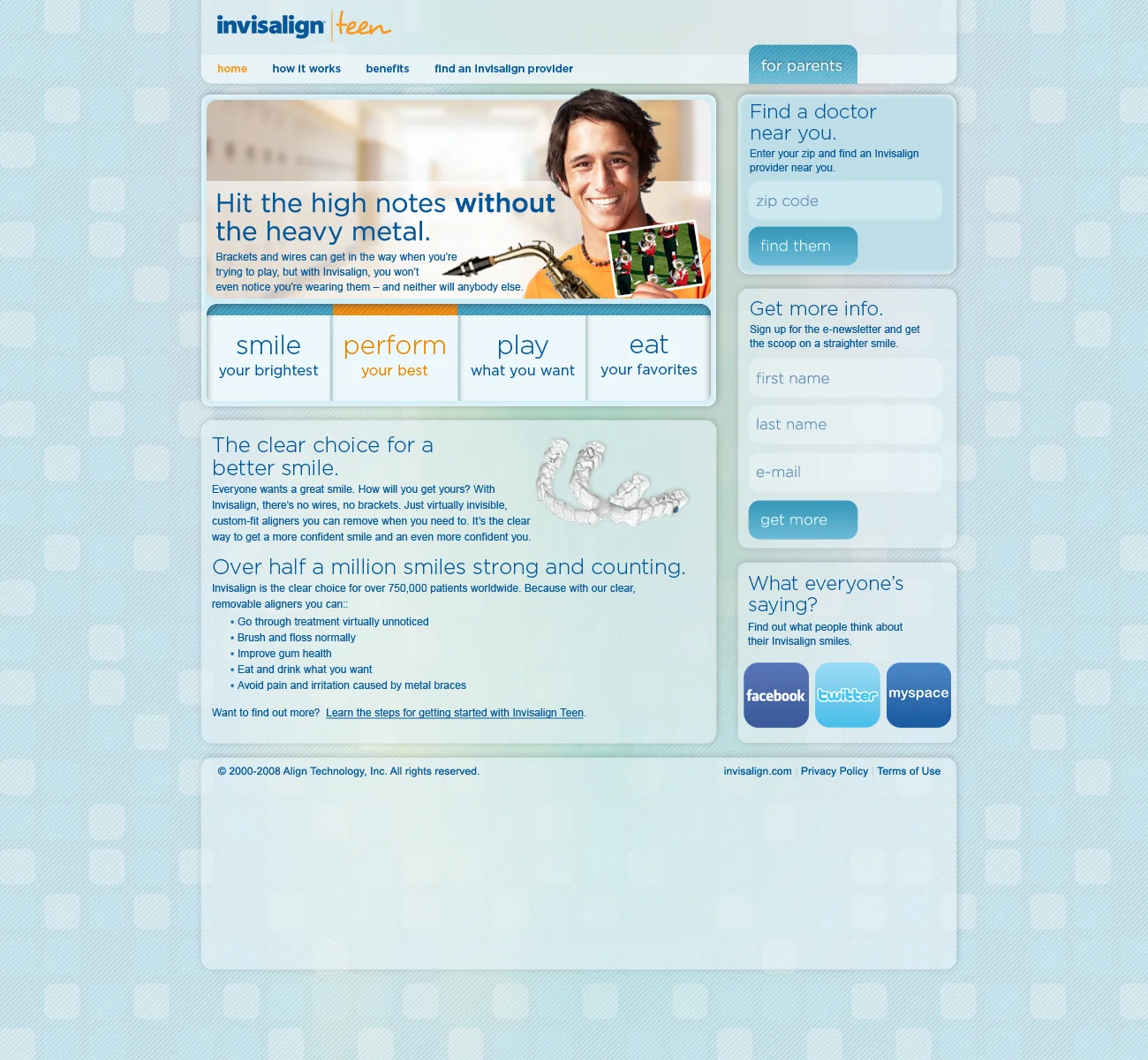 Invisalign Teen Homepage