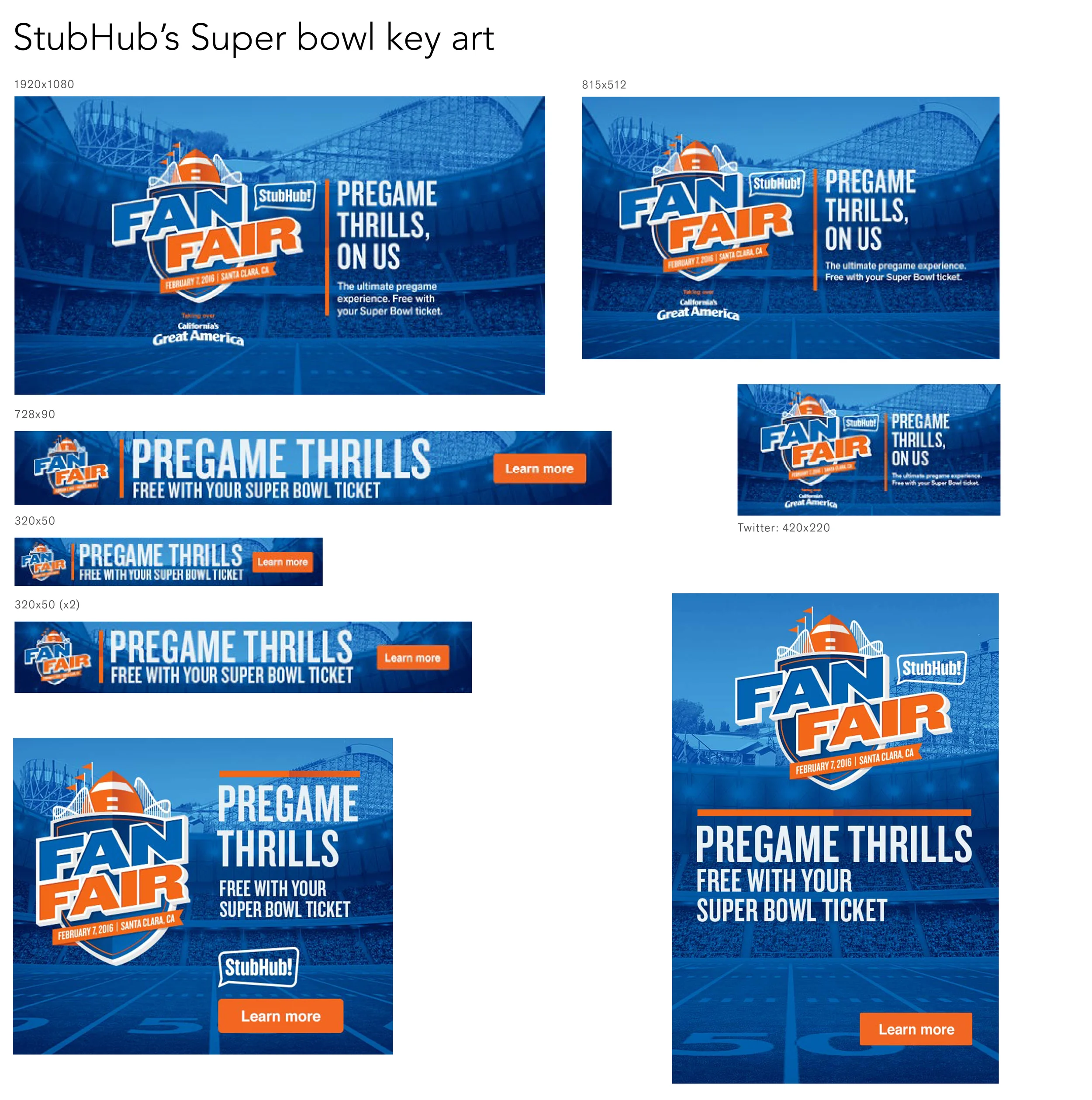 StubHub's Super Bowl Key Art