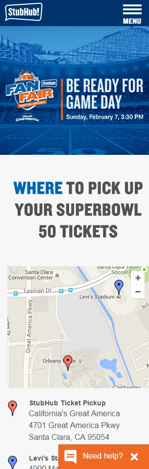 Super Bowl Mobile Design