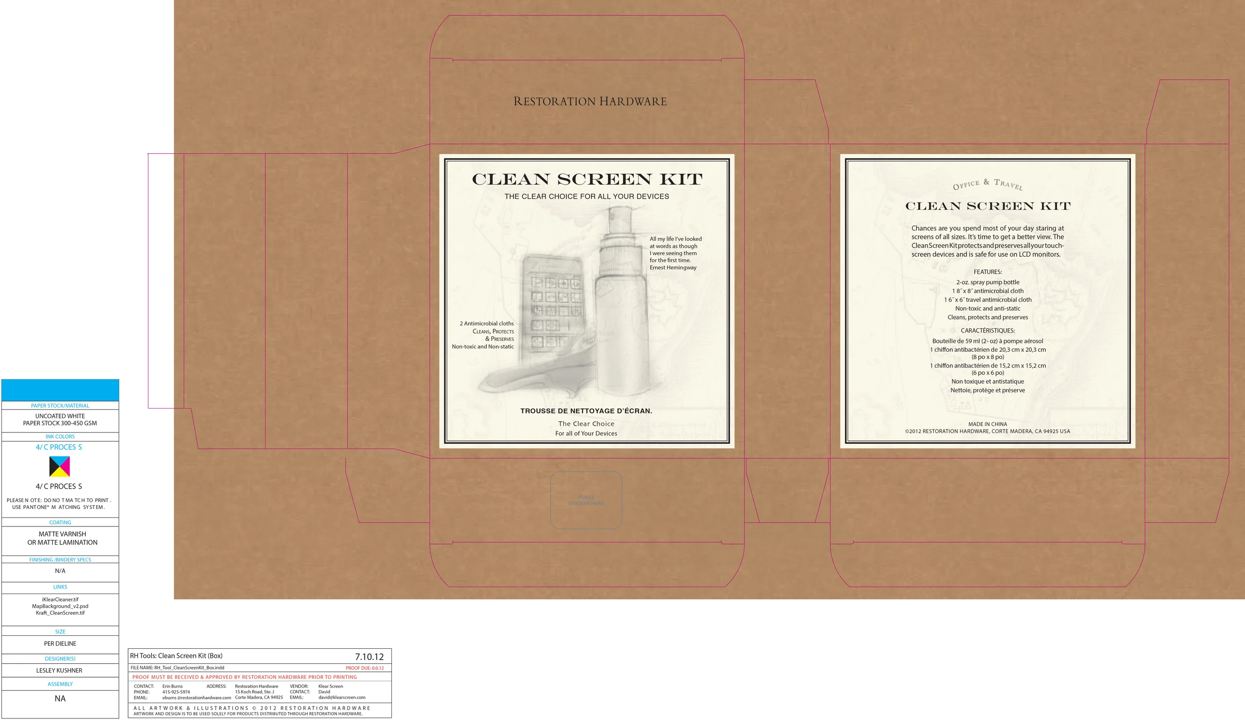 Restoration Hardware Packaging