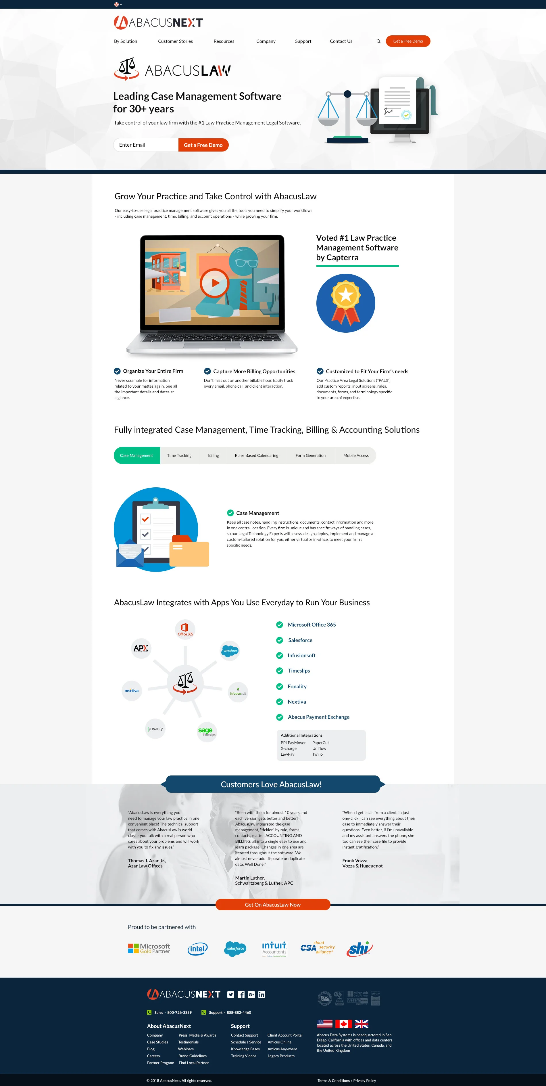 AbacusLaw Product Page