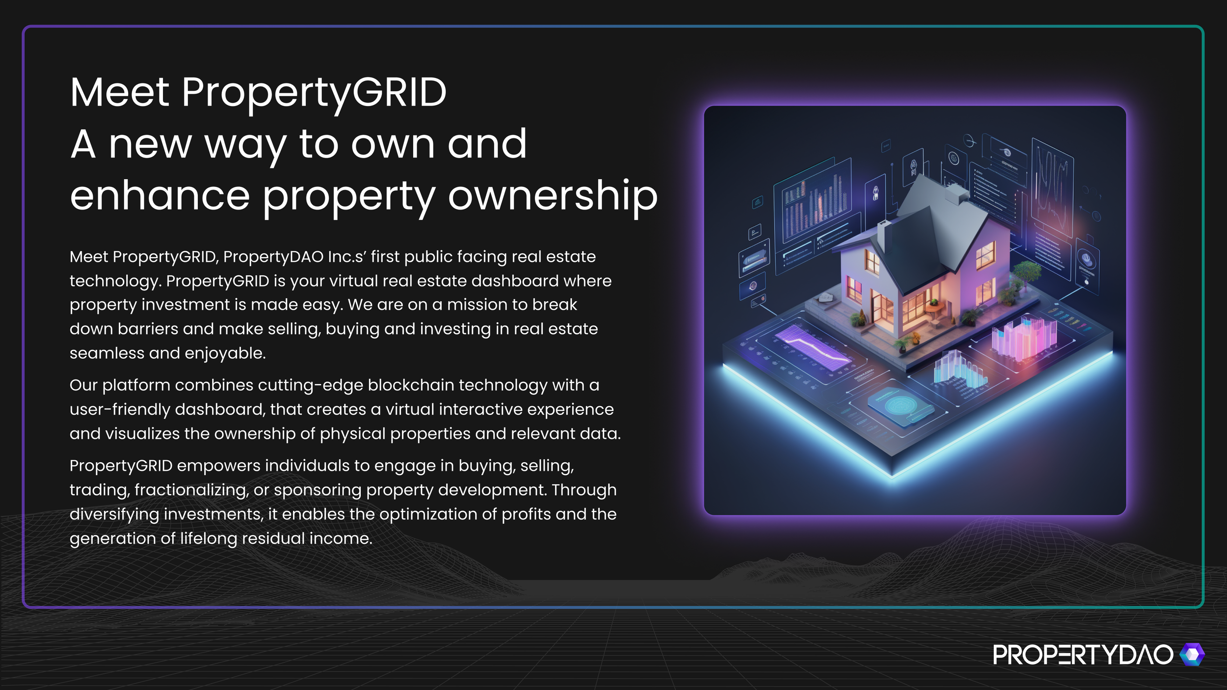 Meet PropertyGRID; PropertyDAO's first public facing product.