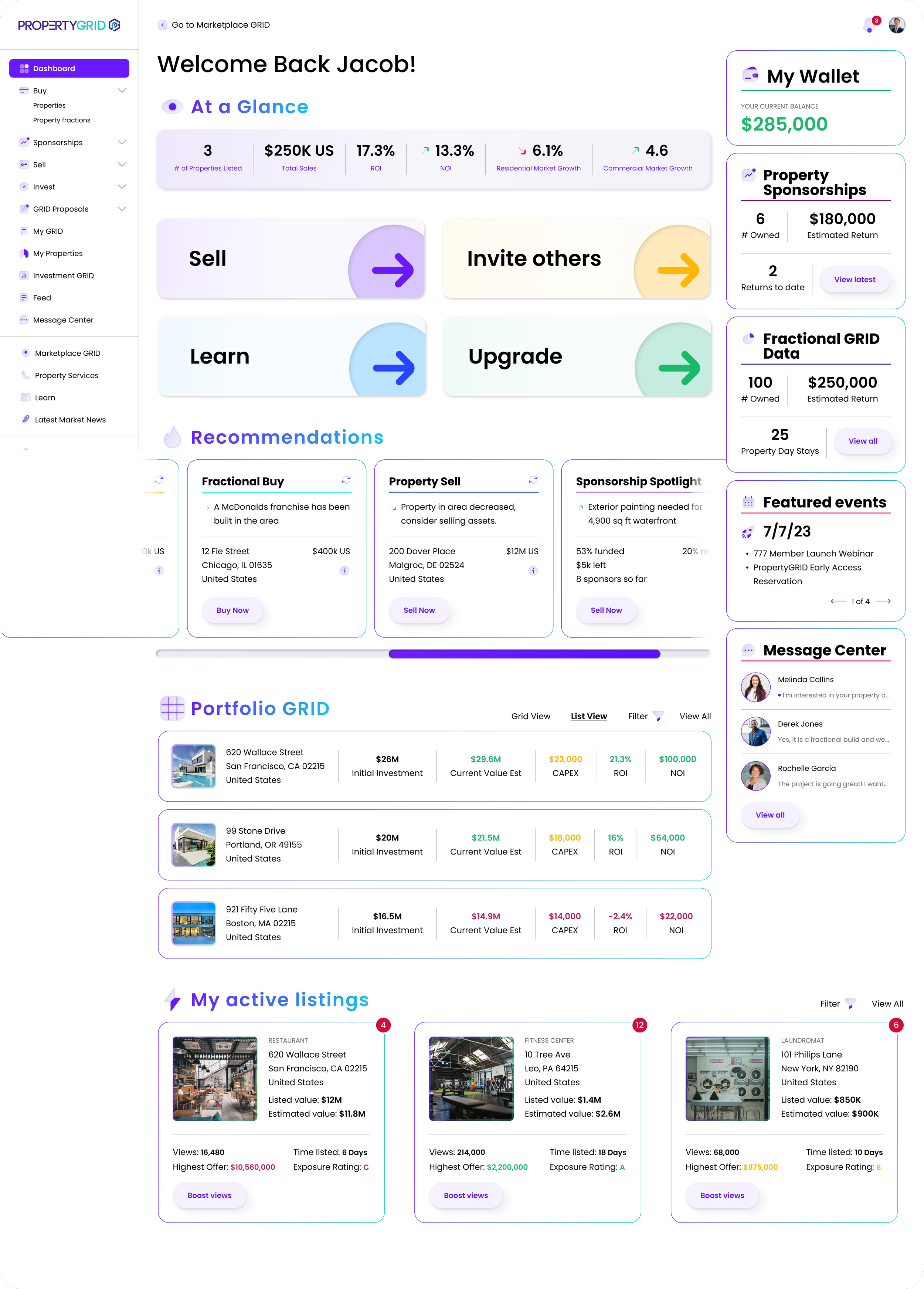 PropertyGRID Dashboard