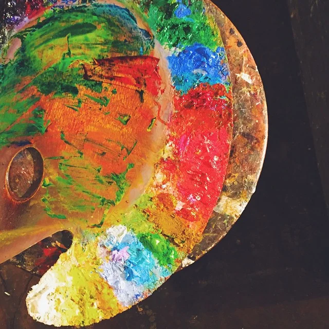 Color palette from my painting class. 🎨🎨🎨 Need colors like this to brighten up today since it's snowing like crazy in NYC right now! ❄️⛄️❄️#milkstripes #colors #painting #blogger #fashionblog #fashionblogger #styleblogger #lifestyleblog #travelblo