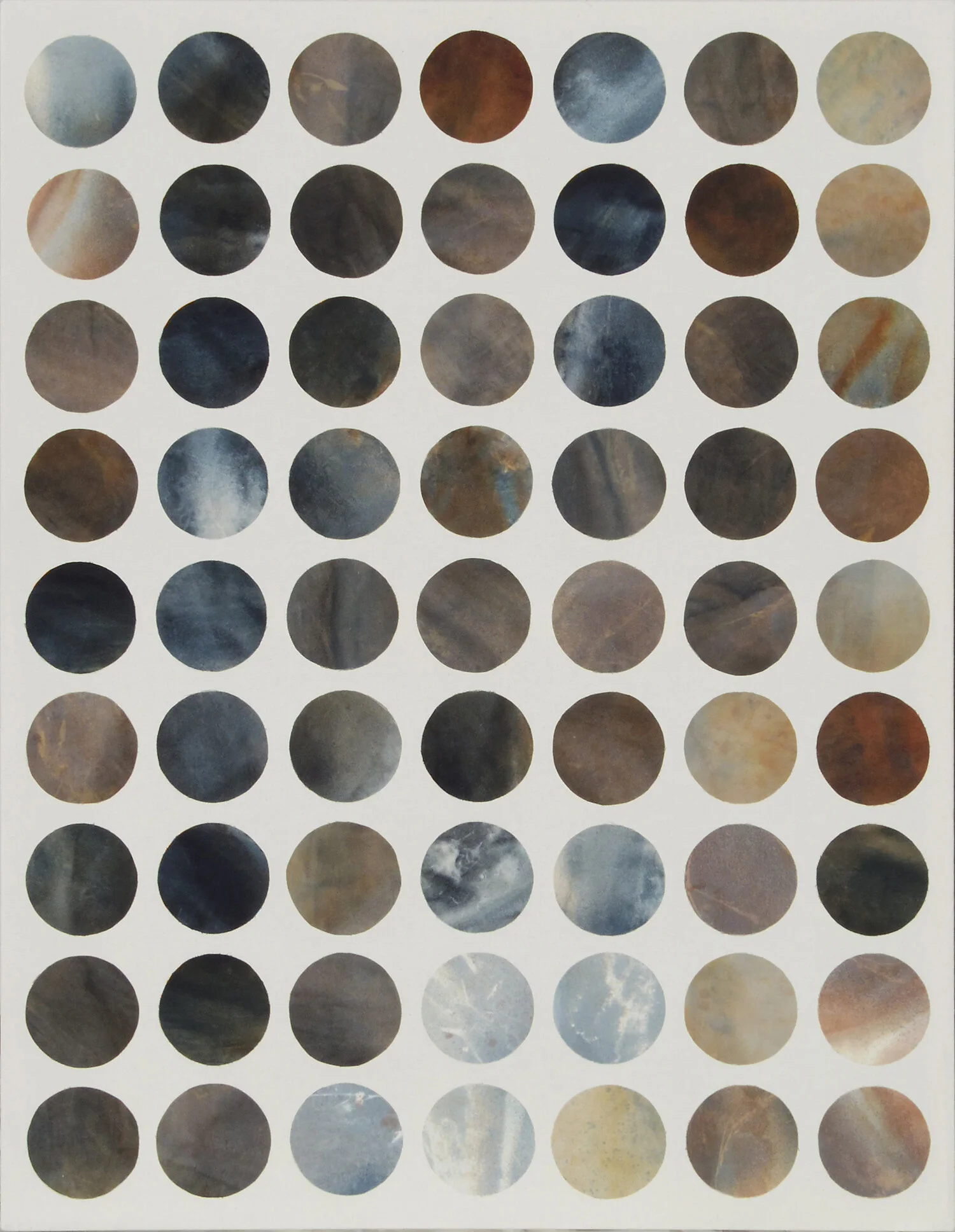  Prism I - ink / cyanotype / canvas - 36 x 46” 