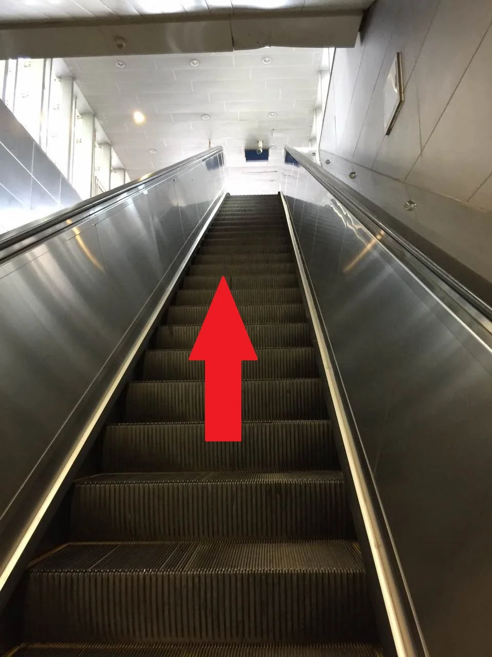 3. Go up the escalator!