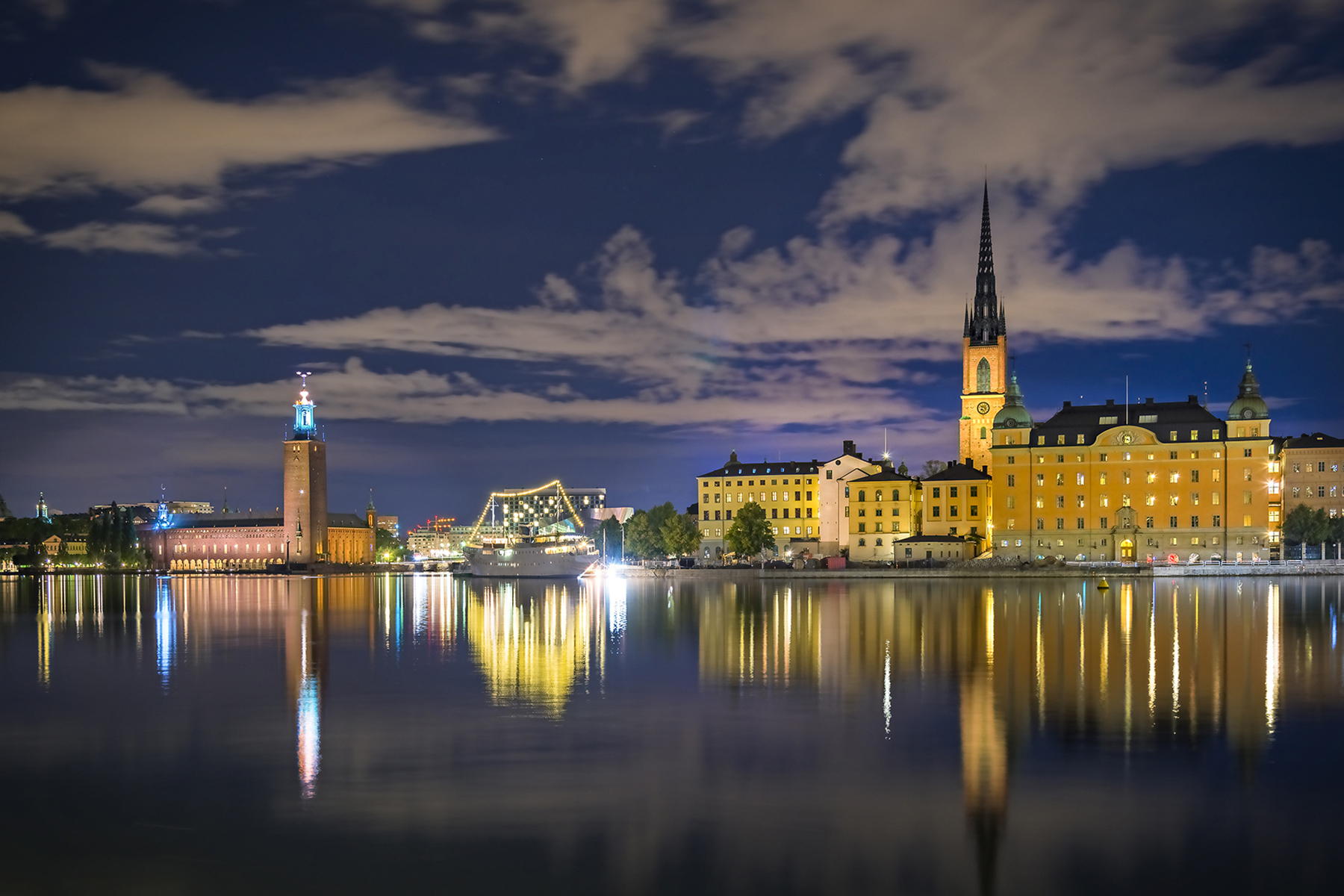 Photography of Stockholm City Hall and Riddarholmen