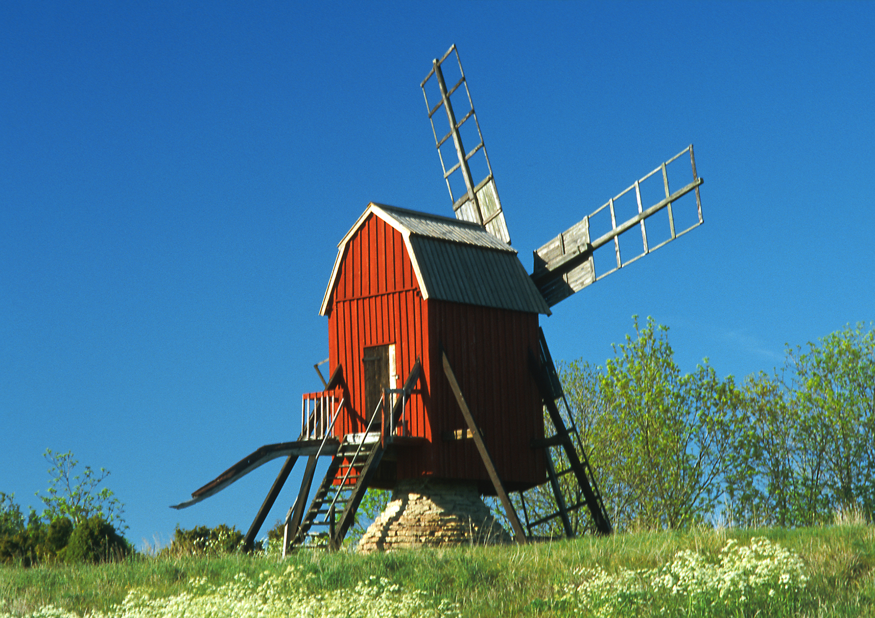Kvarn windmill in Hagaby, Öland 