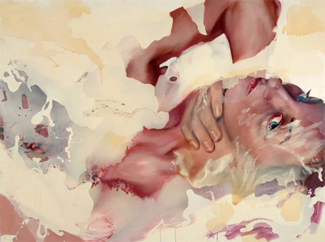 slow. oil on panel.6 x 8ft. 2005