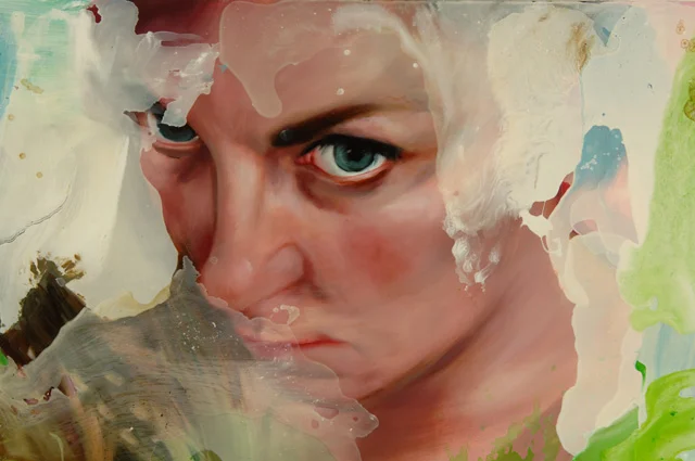 there i still my thirst. oil on panel. 6 x 8ft. 2005