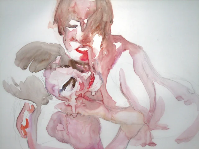 untitled. watercolor and pencil on mylar. 16 x 20”. 2007
