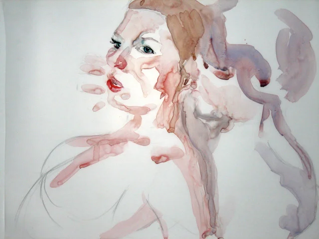 untitled. watercolor and pencil on mylar. 16 x 20”. 2007