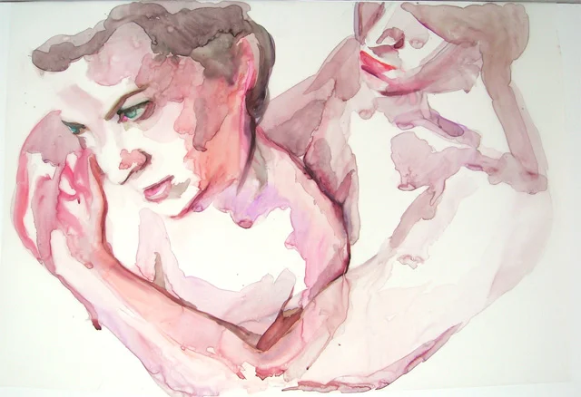 untitled. watercolor and pencil on mylar. 16 x 20”. 2007