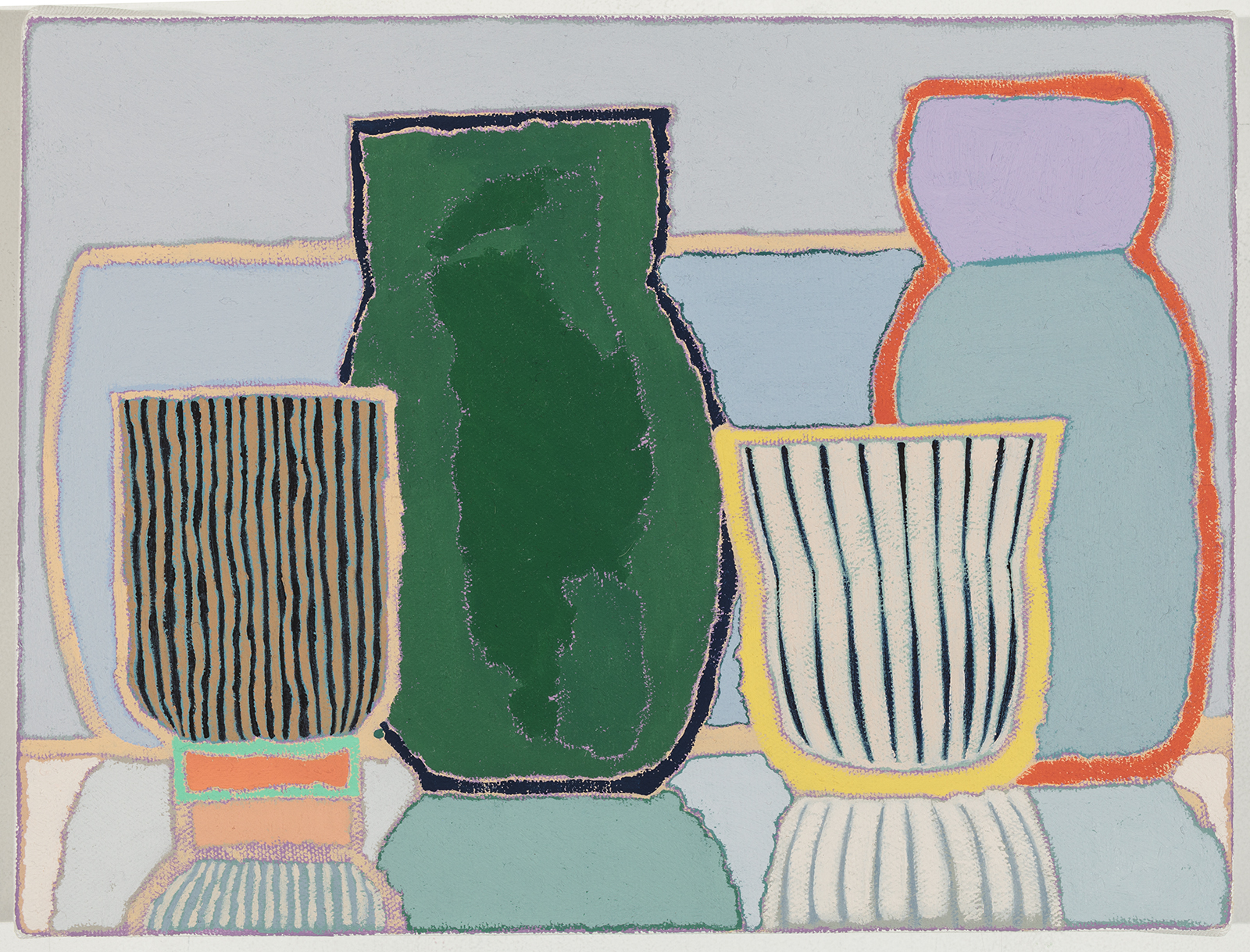 Bowl and Cups, 9 x 12", oil on canvas, 2014