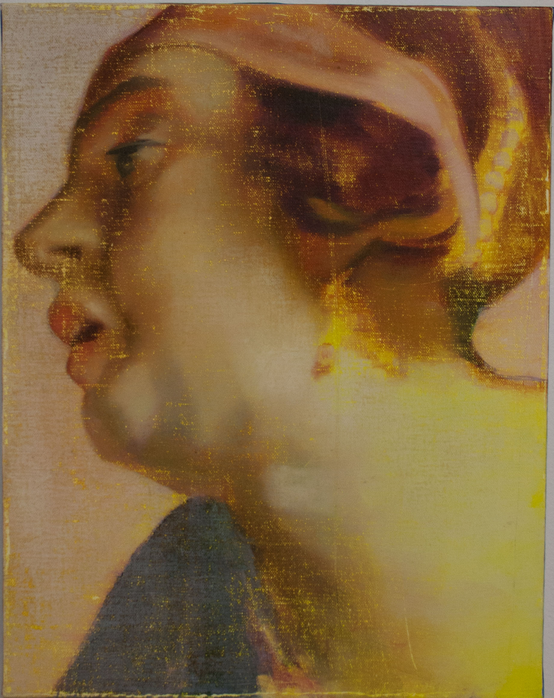 between tongue and teeth Oil on canvas over panel 14” x 11” 2014