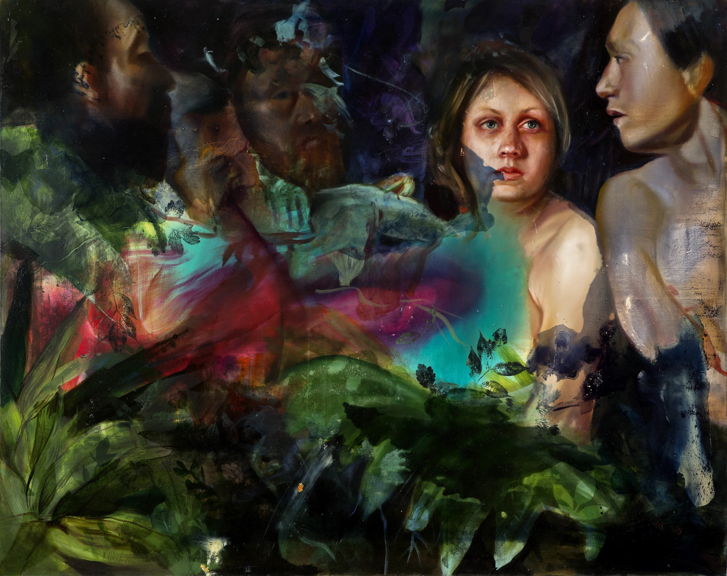 you’ll see me from a trillion miles away, Oil and galkyd on canvas, 48”x 60”, 2014.