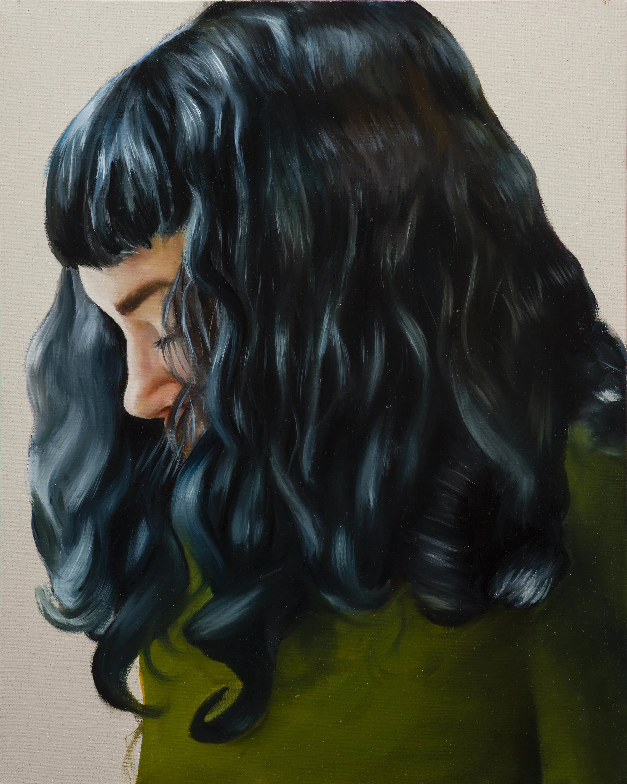 When you have closed my eyes to the light, kiss them with a long kiss 20” x 16”. oil on linen. 2018