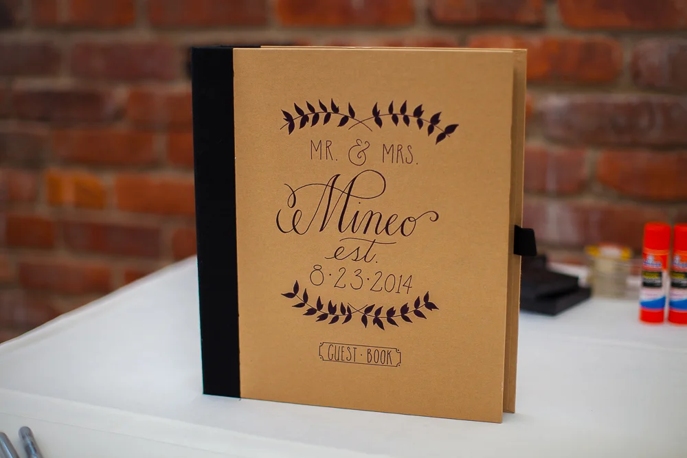 Hand Lettered guestbook completely inspired by PrintSmitten