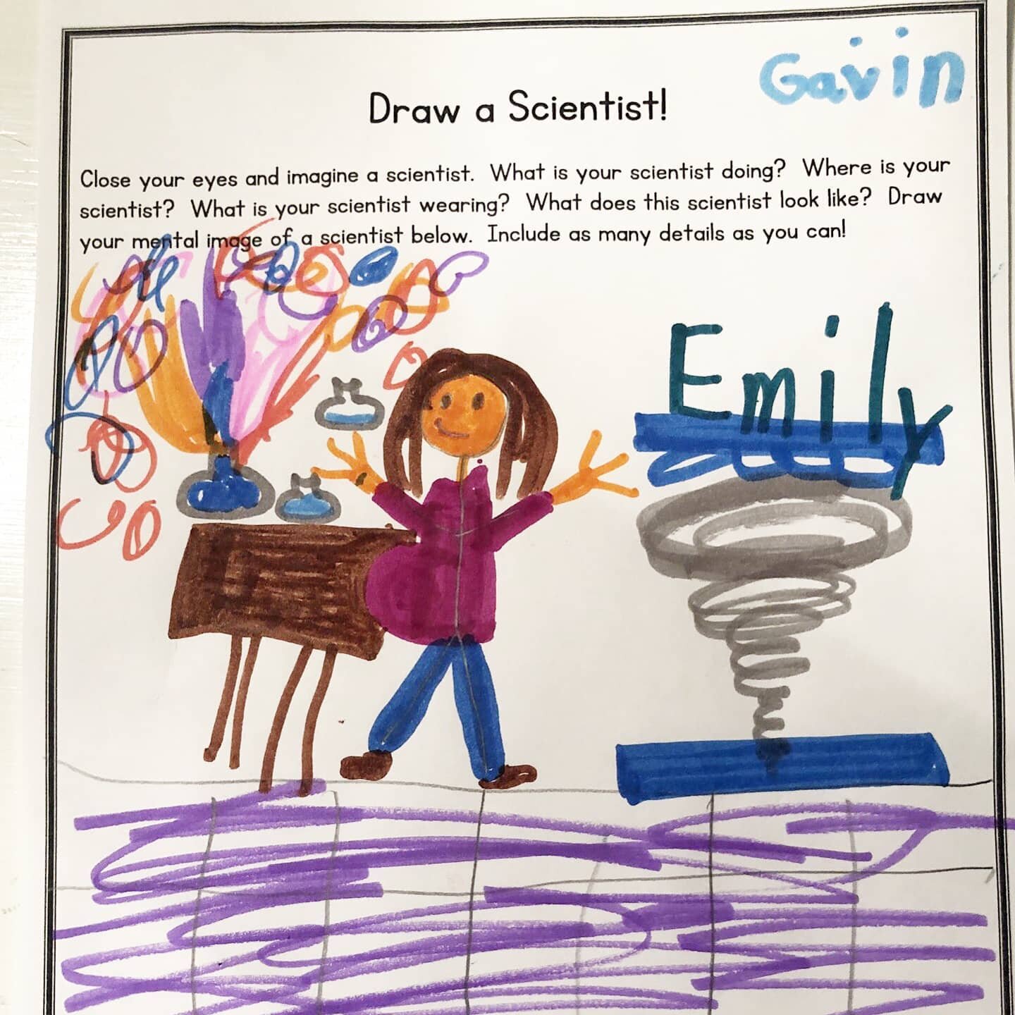 The Draw a Scientist Test 🎨was first conducted in 1983 in order to study when children learn about stereotypes about scientists. 

In the original study of nearly 5,000 kids - only 28 of the girls and no boys drew female scientists. That's about 0.5