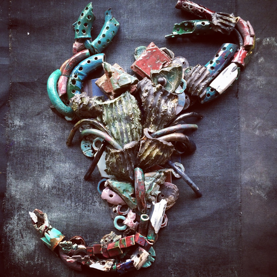 Ceramic Sculpture - "Scorpio" Dove Drury Hornbuckle