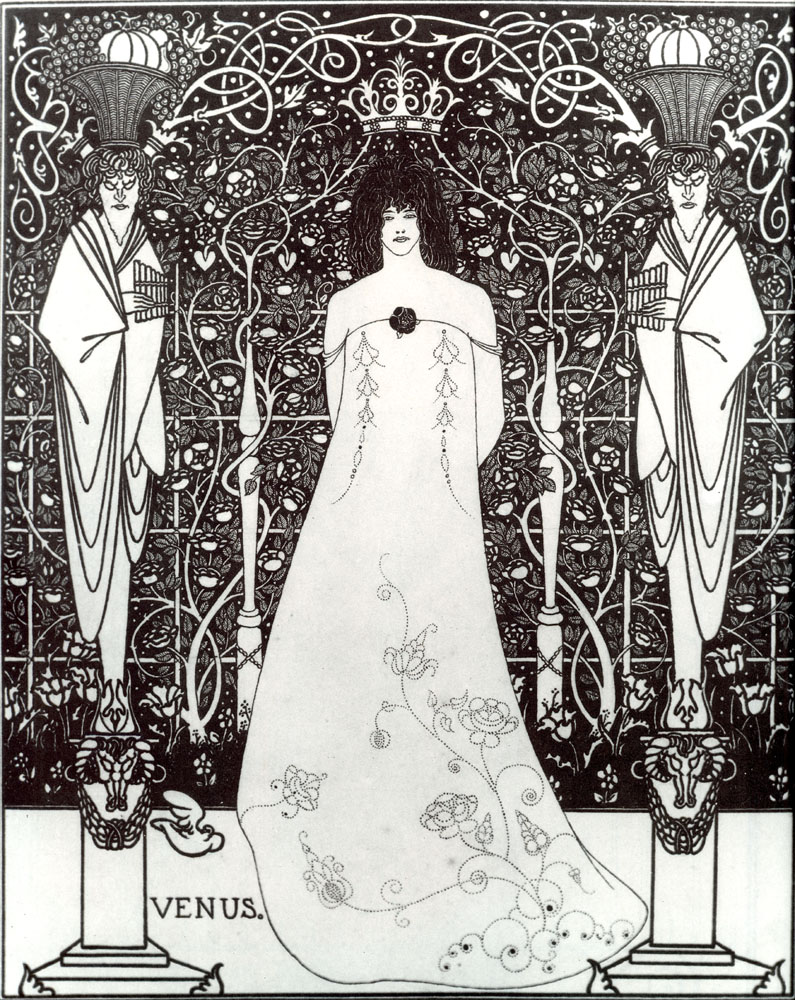  " Venus between Terminal Gods" Aubrey Beardsley 