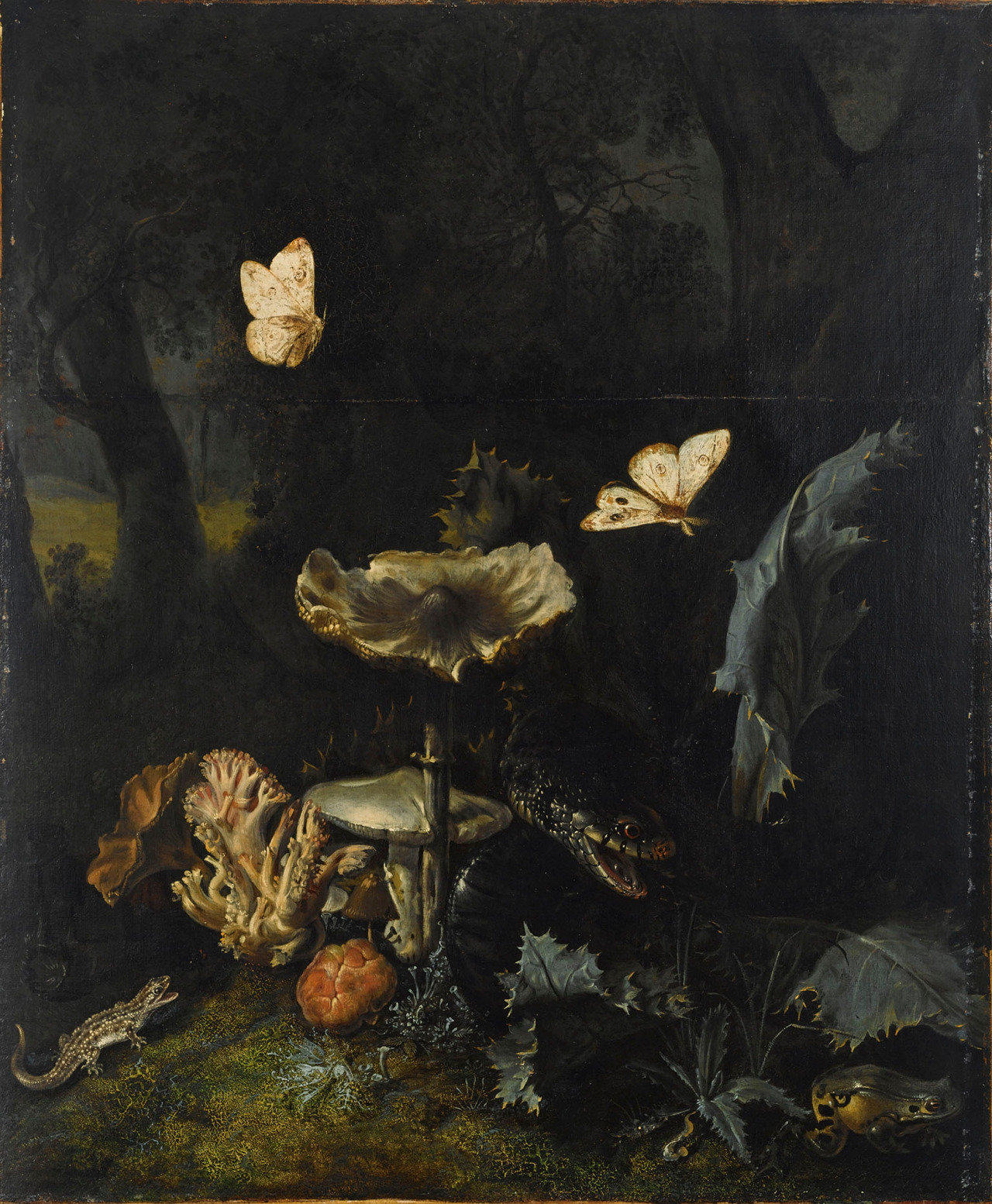 finding the right ingredients.....still-life by Otto Marseus van Schrieck