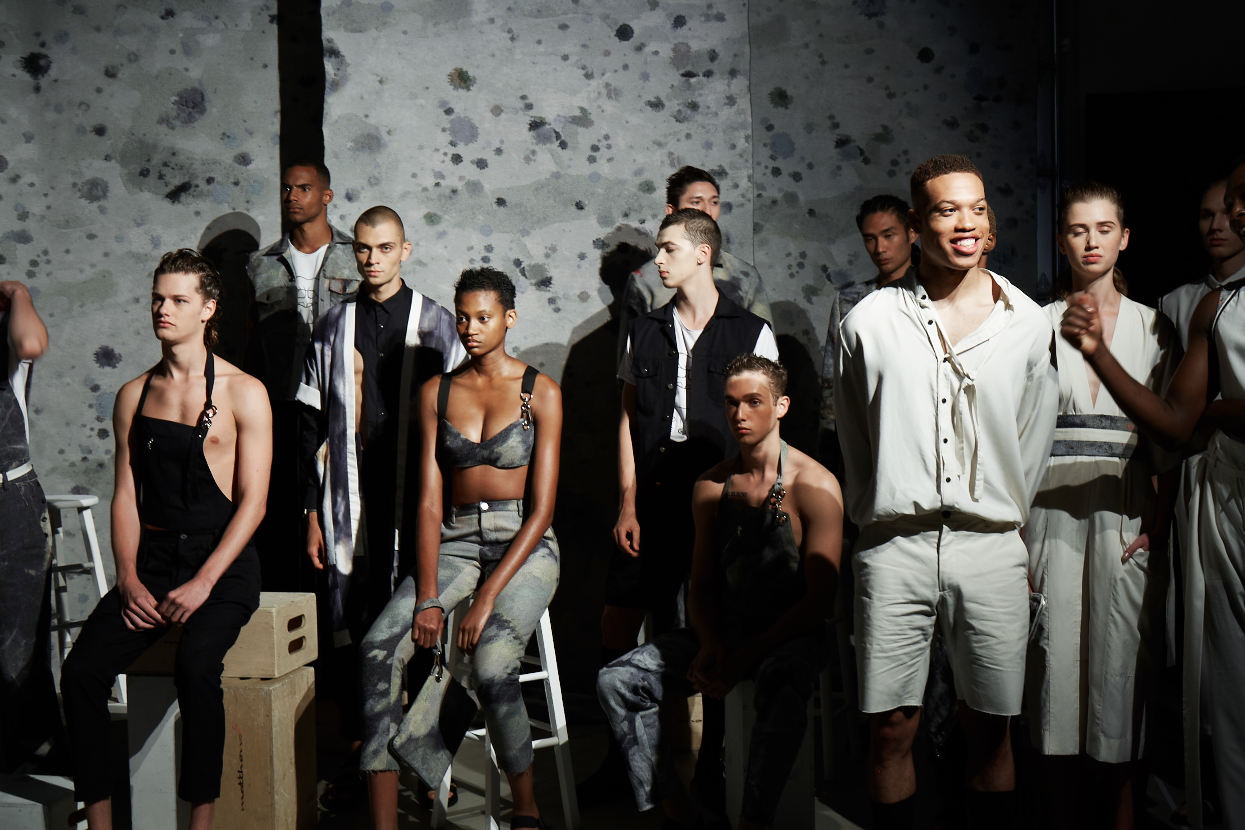 Models in the R.Swiader x Martyn Thompson Studio Spring/Summer 2018 Collection.