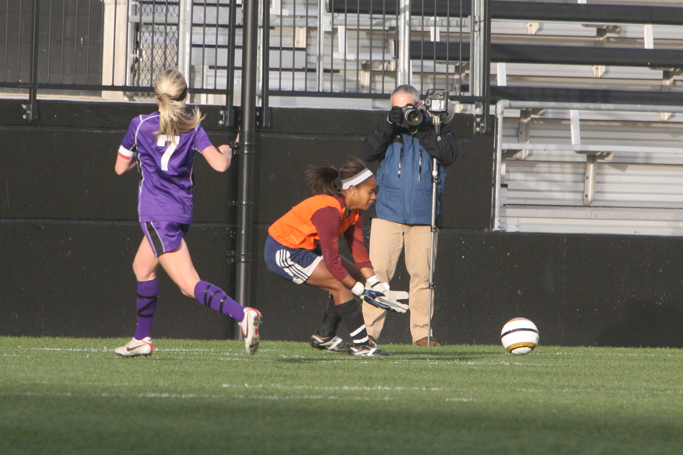 Goalkeeper Becca Dowling-Fitzpatrick collects the ball in the state title game