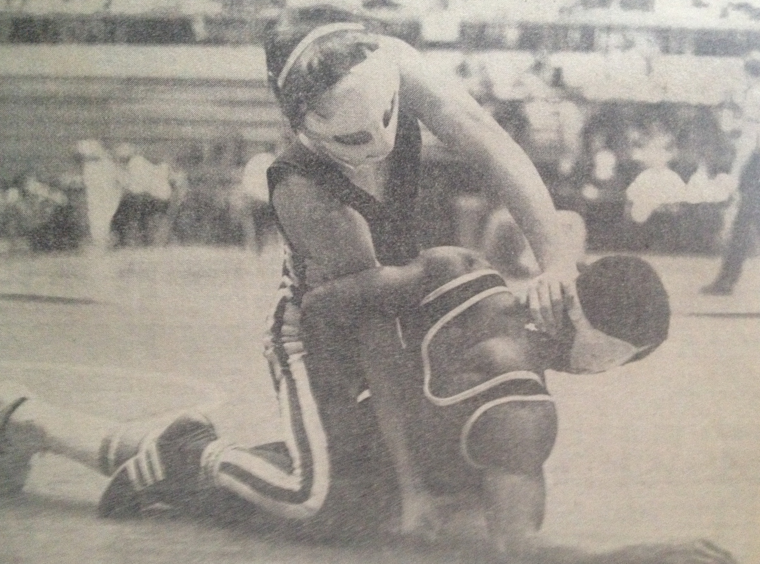 Pat Zimmer in the State Tournament against Ken Meeks from Painesville Harvey